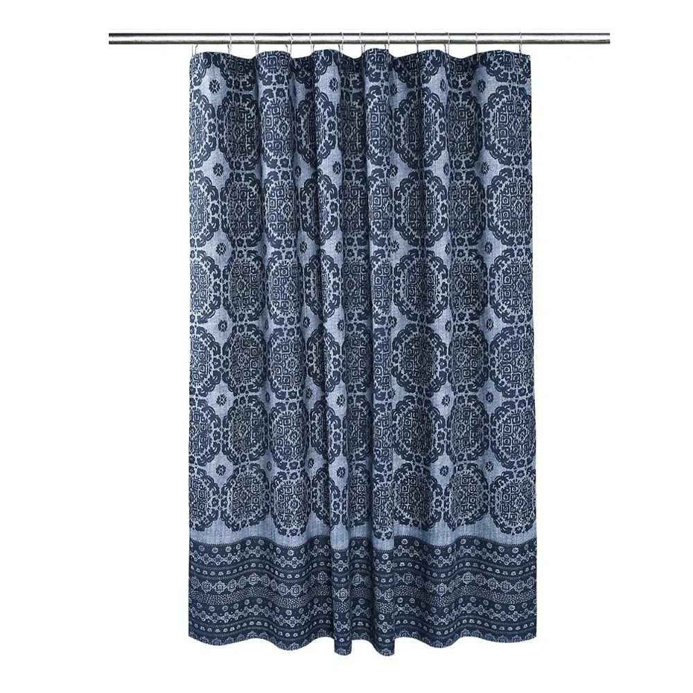 New Sonoma Banded Tile Shower Curtain